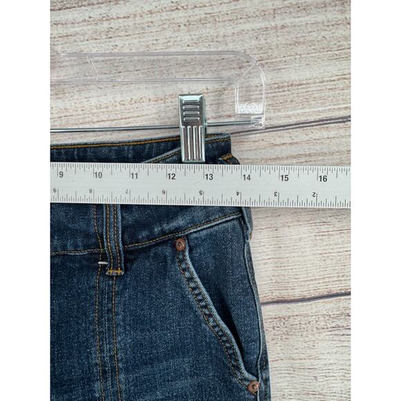 Pilcro Anthropologie Straight Leg Selvedge Mid Seam Jeans Women's 26 Blue - Picture 11 of 14